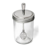 Jarware Honey Dipper Lid for Wide Mouth Mason Jar