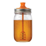 Jarware Honey Dipper Lid for Regular Mouth Mason Jar