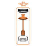 Jarware Honey Dipper Lid for Regular Mouth Mason Jar