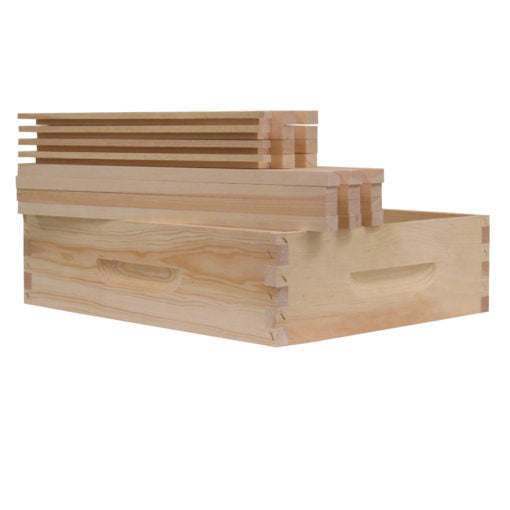 Shallow Super, Fingerjointed, Assembled, Commercial, 10-frame